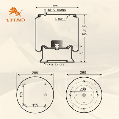 Molla pneumatica per camion 1V 9781, adatta per Firestone W01-358-9781/Contitech 910S-16A382