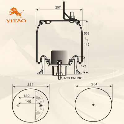 Molla pneumatica per camion 1V 8829, adatta per Firestone W01-358-8829/Contitech 910-16P449