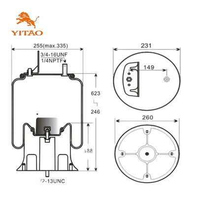 L'aria di muggito degli airbag Contitech muggisce il Firestone W01-358-9501 per l'Olanda 90557214