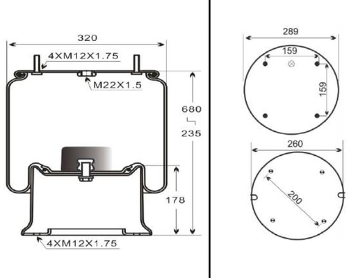 Sistema di sospensione della molla pneumatica del Firestone W01-M58-6364 813MB per il camion 1723269 di Scania