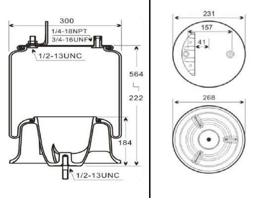 Molla pneumatica del camion di W01-358 -9781